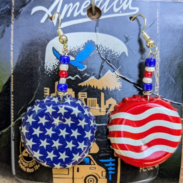Craft Beer And Soda Bottle Cap Earrings